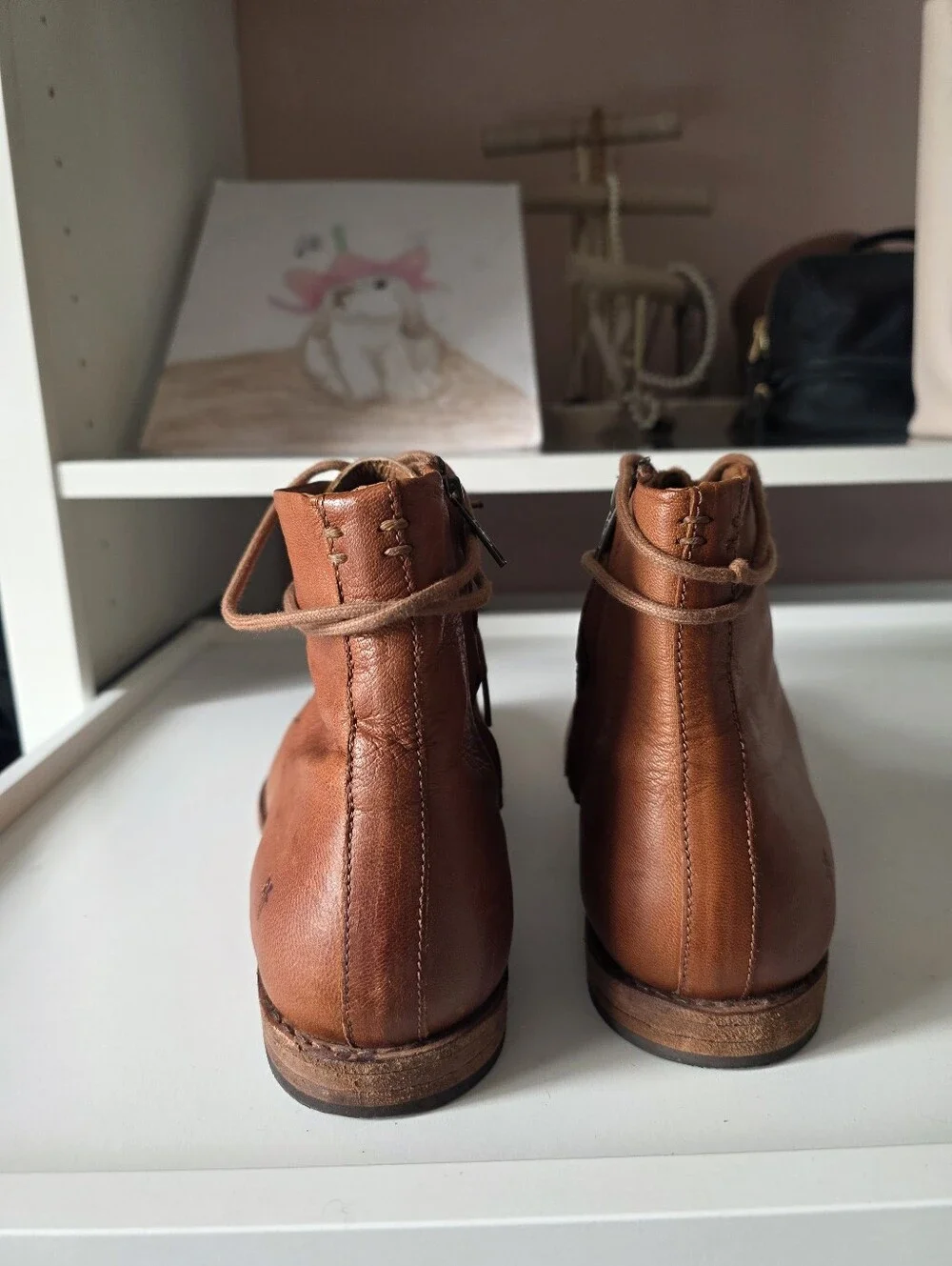 Frye Men's Cognac Brown Leather Chukka Boots